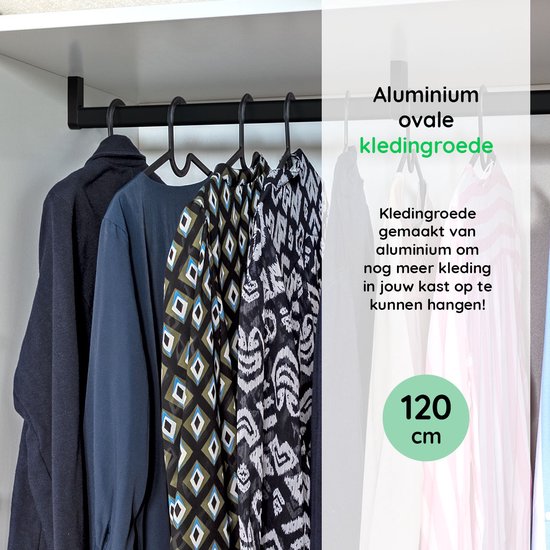 Kledingstang, Aluminium garderobestanghouder, veelkleurig