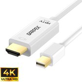 Garpex® Mini DisplayPort naar HDMI Kabel - Mini DP naar HDMI Kabel - HDMI Kabel - 4K 30Hz Ultra HD - Wit - 1.8 meter