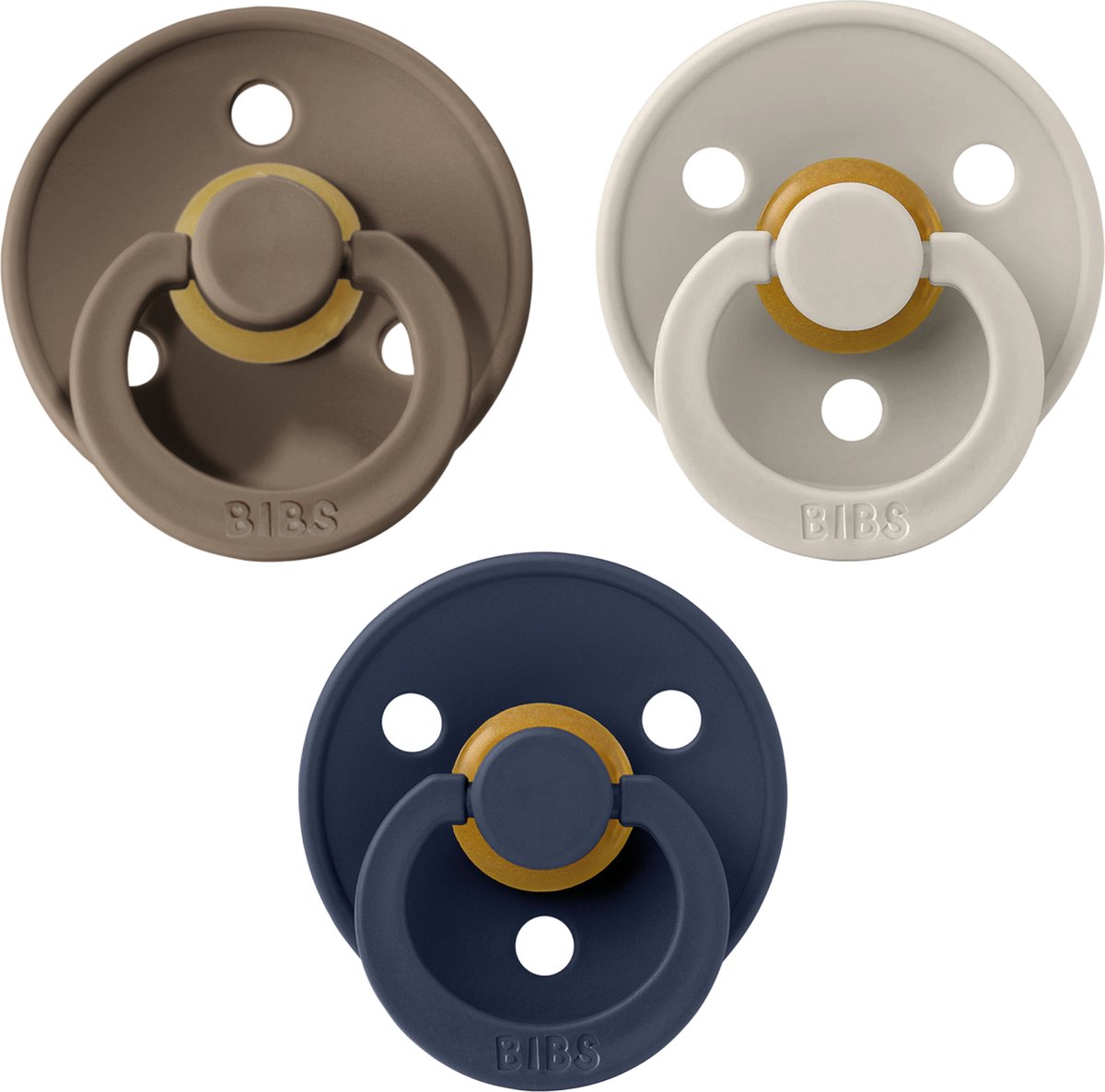 Goedkoopste Bibs - Fopspenen - Dark Oak, Deep Space & Sand - Maat 2 - 6-18 mnd - 3 stuks