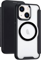Portemonnee Hoesje Geschikt voor Apple iPhone 13 / 14 | Compatibel met MagSafe | Wallet Book Case met Magneet | Beschermhoes met Pasjeshouder | Zwart
