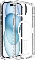 Muvit, Case Geschikt voor Apple iPhone 15 Schokbestendig 3M MagSafe-compatibel, Transparant