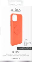 Puro, Iconische magnetische beschermhoes Geschikt voor Apple iPhone 11, Oranje