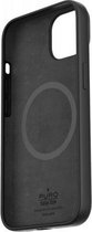 Puro, Icon siliconen Geschikt voor Apple iPhone 14-hoesje MagSafe-compatibel, Zwart