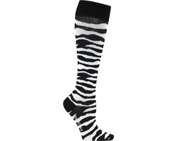 Supcare compressiekousen maat M (40-42) – zebra – trendy compressie sokken – steunkousen – ademend – gezwollen, vermoeide en pijnlijke benen & voeten – spataderen - dagelijks gebruik – vliegreizen – zwangerschap – dames en heren
