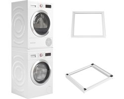 Wasophoogte® Tussenstuk wasmachine droger - Stapelkit wasmachine droger - Tussenkader - Geschikt voor elk type - Wit