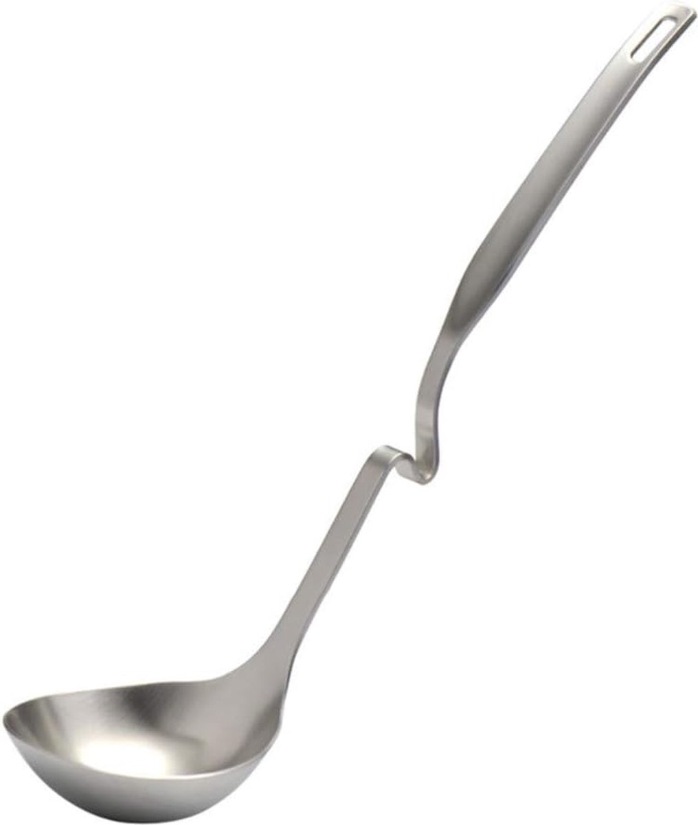 Louche à Sauce En Inox 30cm - 3 Pièces Avec Bec Verseur - Idéale Pour Soupes, Sauces, Cuillère à Bec Canard