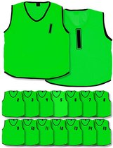 Pack de bavoirs d'entraînement Precision Mesh numérotés de 1 à 15, vert