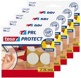 Tesa protect vilt wit - rond - zelfklevend - beschermend - 26 mm - 5 x 9 stuks