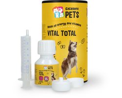 Excellent Pets Hond Energie Boost 50 ml - Honden supplementen - Extra energie - Ondersteunt na operatie - Incl doseringsspuit - Vital Total
