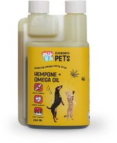 Excellent HempOne - Omega Olie - Omega olie - Aanvullend dierenvoer - Geschikt voor honden en katten - 250 ML - Druppels