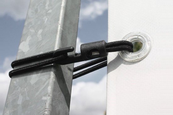Spanelastiek met haak 20 cm/ 25 stuks - Bootzeil/Zeil/Spandoeken/Schaduwdoek/Partytent - 20 cm - kunststof - Mini haak van ProPlus — afbeelding 3