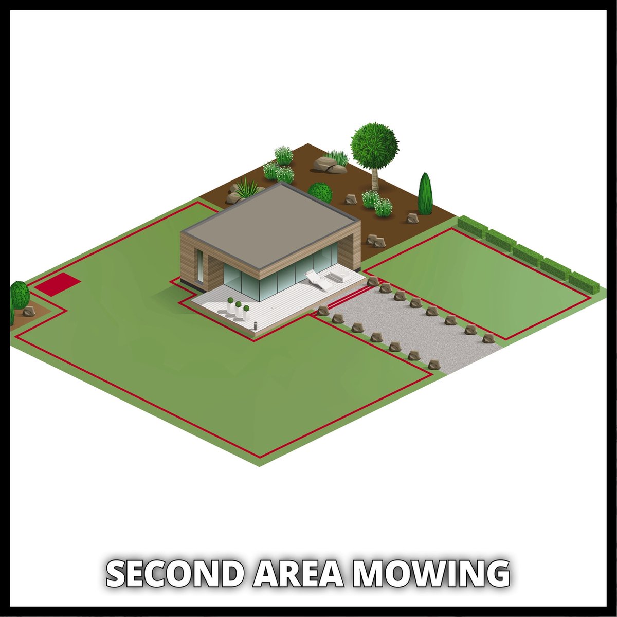 Afbeelding 3 van Einhell Accu Robotmaaier FREELEXO SMART 750 LCD+ - Power X-Change - 18 V/Li-ion - Intelligente koppeling - APP-bediening - Aanbevolen gazonoppervlakte: tot 750 m² - Second Area-modus - incl. installatieset