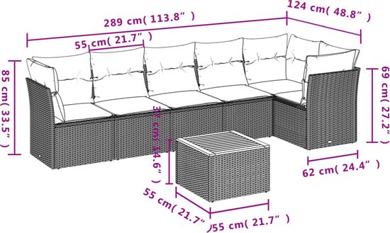vidaXL-7-delige-Loungeset-met-kussens-poly-rattan-grijs