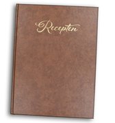 Receptenboek invulboek – Receptenboek zelf invullen – Luxe kunstleren uitvoering met gouden titel op het omslag