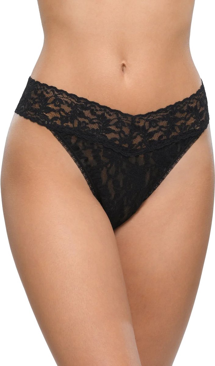 Hanky Panky Original Rise Thong - 4811P - Zwart - One size - XS tot XL