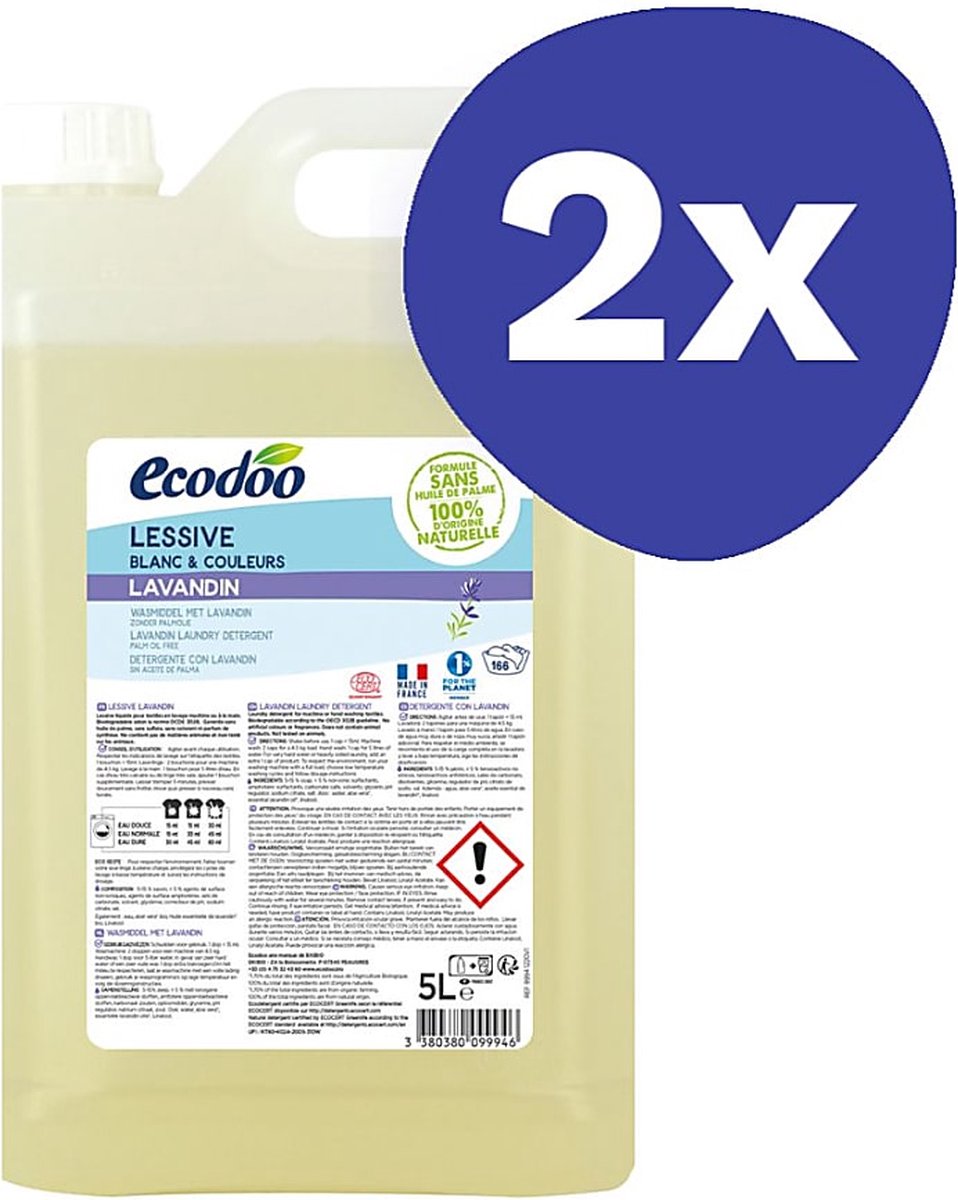 Goedkoopste Ecodoo Wasmiddel Geconcentreerd - Lavendel (2x 5L