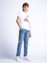 Petrol Industries - Jongens Rockwell Regular Tapered Fit Jeans Soleil - Blauw - Maat 164