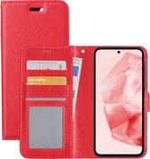 Hoes Geschikt voor Samsung A35 Hoesje Book Case Hoes Flip Cover Wallet Bookcase - Rood