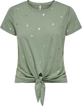 T-shirt Femme ONLY ONLISABELLA LIFE S/ S FOIL TOP BOX JRS - Taille S