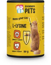 Excellent Cat L Lysine aanvullend kattenvoer – Ondersteunt het immuunsysteem – kattenvoer – poeder - katten - 50 gram