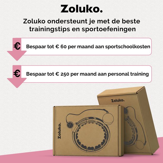 Zoluko Hoelahoep met Telfunctie - Incl. E-Book - Hula Hoop - Hoepel - Hoelahoep Fitness -  Hula Hoop Fitness - Fitness Hoepel - Weighted Hula Hoop - Weight Hoop - Hoelahoep met Sensor - Hoelahoep Volwassenen - Hoepel Fitness - Body Hoop - 1.7 KG - Zoluko