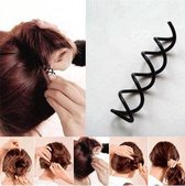 Go Go Gadget - Épingle à cheveux en spirale -Volume dans les Cheveux sans élastique - Staart - Coiffage - noir - 2 pièces