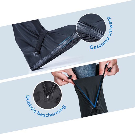 Overschoenen Waterdicht - Regenschoenen Fiets - Schoenhoesjes - Zwart - Maat 40-42 — afbeelding 2