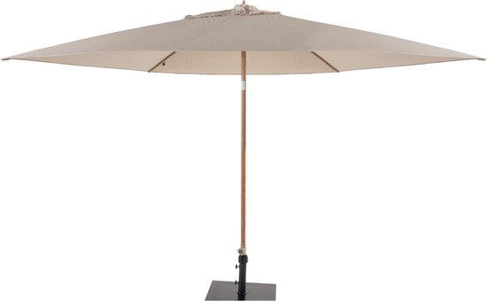 4 Seasons Azzurro stokparasol Ø300 cm sand solefin - houtlook frame