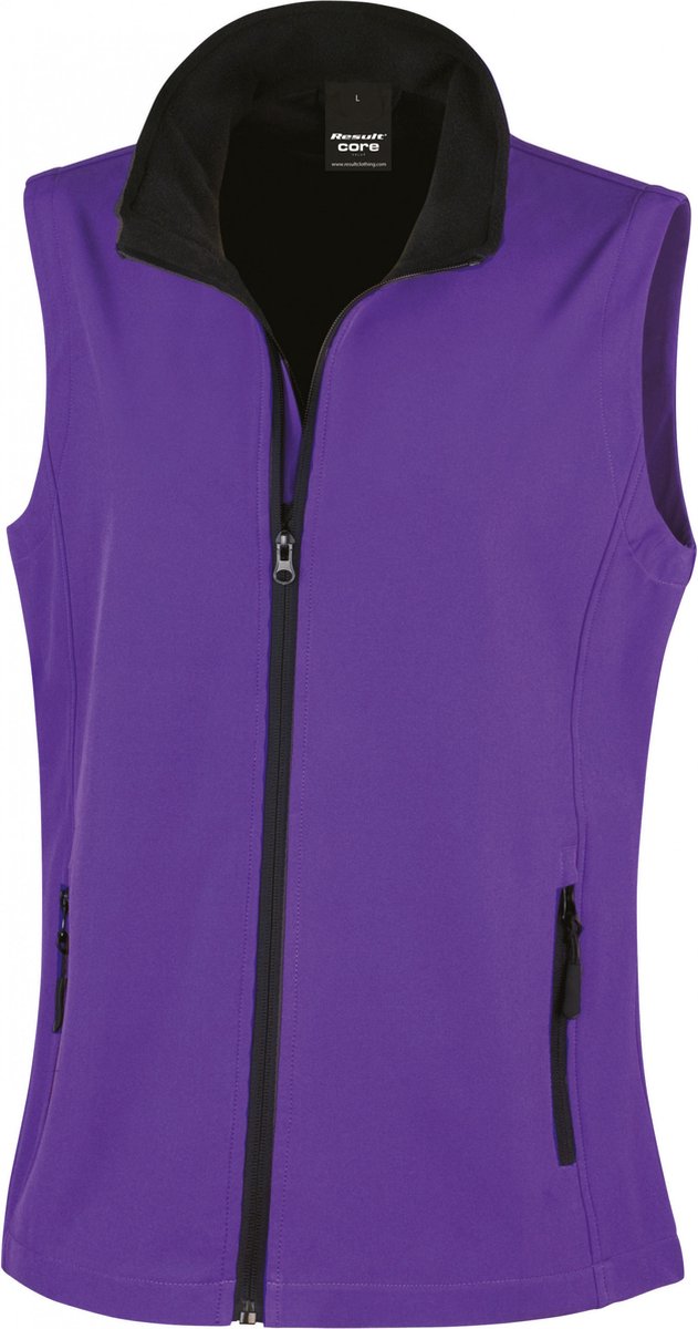 Result Women´s Printable Soft Shell Bodywarmer RT232F - Purple/Black - S
