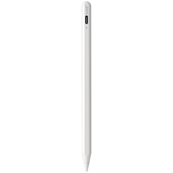 Buddi Flow Universele Actieve Stylus Pen met USB-C Poort - Kantelgevoelig - Magnetisch - Geschikt Voor o.a. Tekenen - Extra Tip - Geschikt voor Tablet, Telefoon en iPad - Wit — afbeelding 3