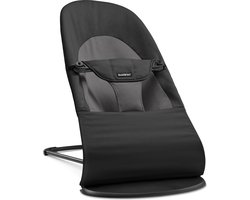 BabyBjörn Wipstoel Balance Soft - Geweven - Zwart-Donkergrijs - Ergonomisch - Verstelbaar - Inklapbaar
