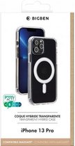 Bigben Connected, Case Geschikt voor Apple iPhone 13 Pro MagSafe-compatibele hybride, Transparant