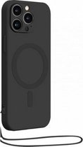 Bigben Connected, Case Geschikt voor Apple iPhone 14 Pro Max MagSafe-compatibel siliconen, Zwart