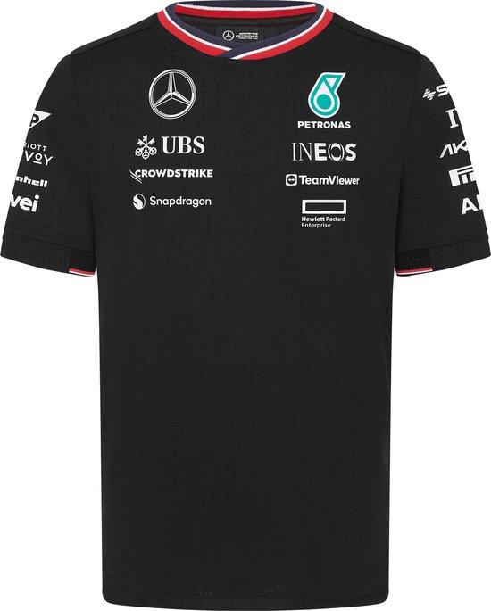 Mercedes Teamline Shirt Zwart 2024 S - AMG - Lewis Hamilton - George Russel - Formule 1
