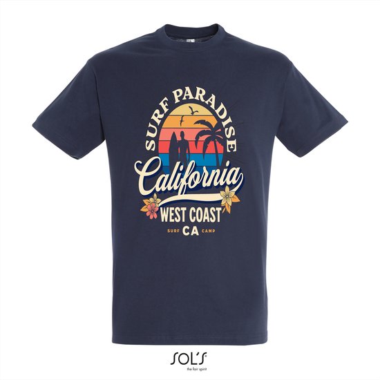 T-Shirt 1-170 Surf Paradise California West Coast - Navy, 3xL