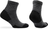 Norfolk - Bamboe en Merino wol mix Wandelsokken - Zacht en Warme Outdoorsokken met Demping - Merino wol sokken - Strech+ Extra Wijde Boord - Zwart - Maat 43-46 - Alfie QTR
