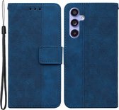 Coverup Geometric Book Case - Geschikt voor Samsung Galaxy A35 Hoesje - Blauw