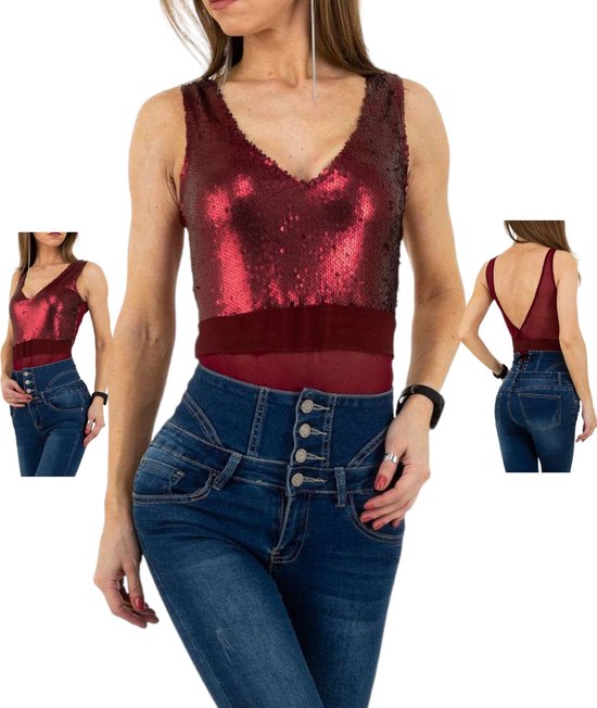 Glo-Story rode body met glim lovers rood M/L