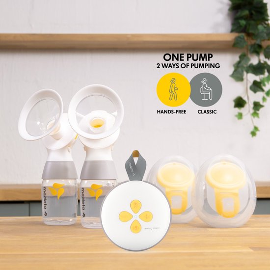 Medela Swing Maxi Borstkolf Set + 2 Stuks Hands-free Opvangcups - Dubbele Elektrische Borstkolf met 24 mm & 21 mm Borstschilden van Medela — afbeelding 2