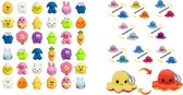 Mochi squishy - Fidget toys - Soft animal - Mochies - Antistress - Siliconen - multicolor - 12 x Mochi + 2 x Mood Octopus Plushe knuffels sleutelhangers - Gift Pakket - FeestCadeau Antistress toys keychains - Kantoor Onderweg Thuis -