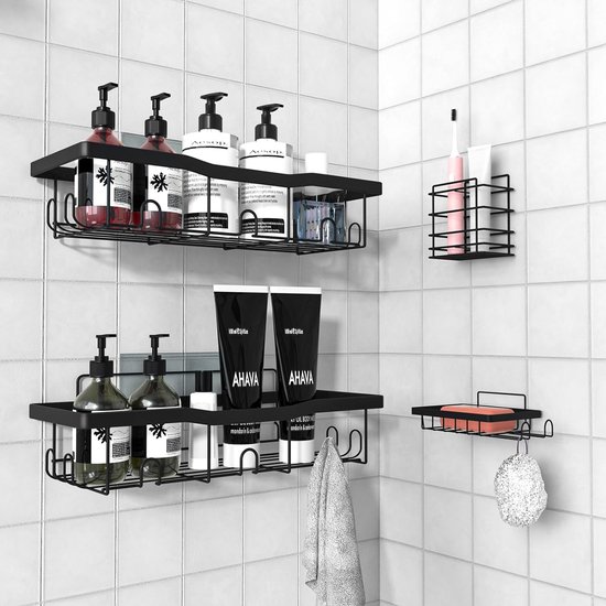 Douche plank Zwart bol