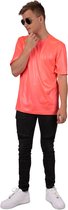 PartyXplosion - Jaren 80 & 90 Kostuum - Gordon Disco Shirt Neon Pink Man - Roze - Medium - Carnavalskleding - Verkleedkleding