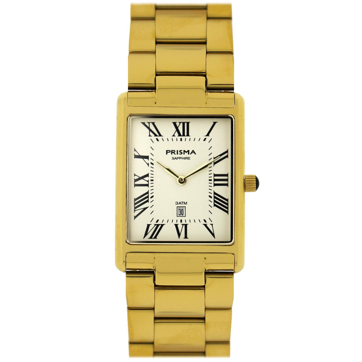 Prisma - heren horloge - P.2375 Baron Gold wit en schakelband