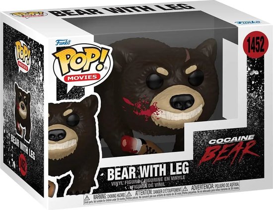 Pop Movies: Cocaine Bear - Bear with Leg (Bloody) - Funko Pop #1452