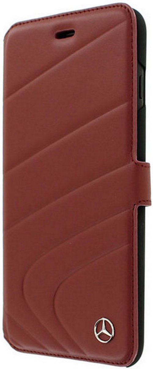 Mercedes-Benz Organic Leather Book Case - Geschikt voor Apple iPhone 7/8 Plus (5.5") - Rood