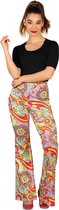 Pantalon évasé pour femme Hippie Flower Power - Femme - Déguisements - Déguisements - Pantalon hippie - Taille L/XL