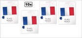 10x Vlag Frankrijk 90cm x 150cm - Landen Frans national EK WK voetbal hockey sport festival thema feest