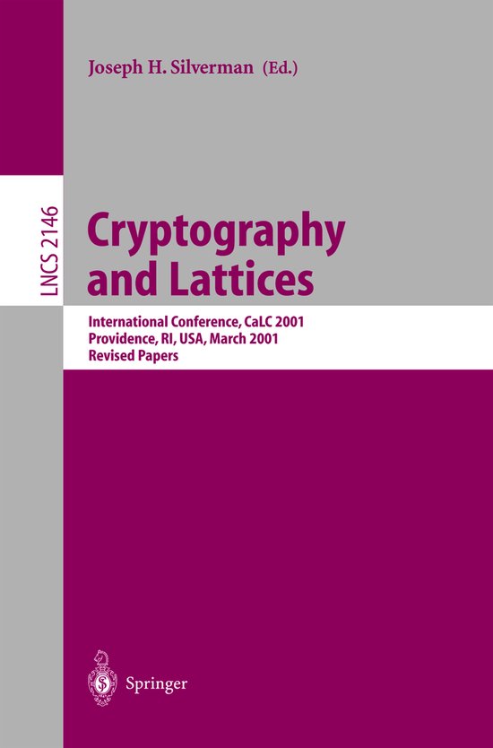 Cryptography and Lattices - cover