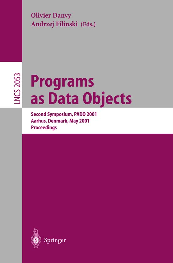 Programs as Data Objects - cover