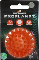 Dog Comets Exoplanet – 5 cm - Hondenspeeltje - Bal - Apporteer speelgoed – Egelbal - Water en Land - Gebitsverzorging - Met Piep - Oranje – S